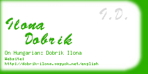 ilona dobrik business card